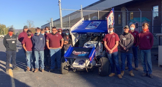 AM AMT Students with Sprint Car