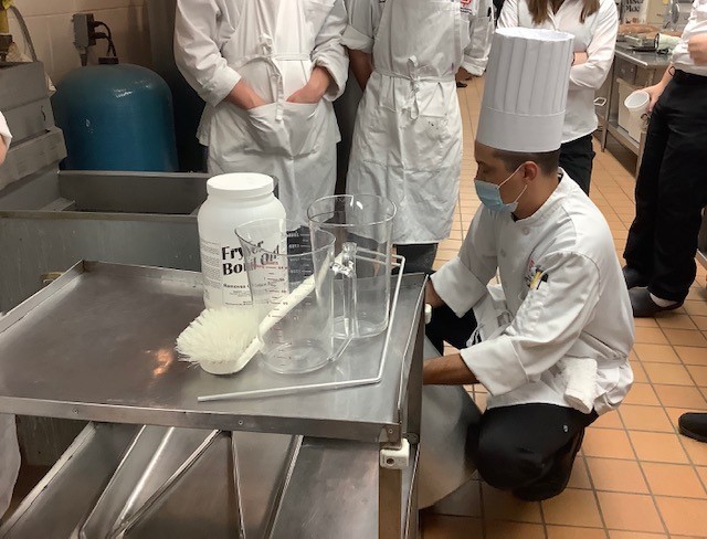 cleaning culinary arts fryer