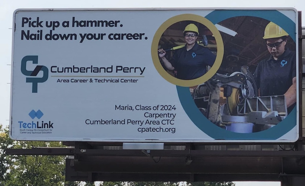 class of 2024 cpactc Carpentry Maria- techlink billboard